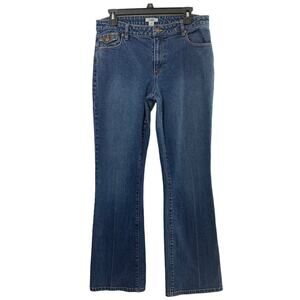 Cato Jeans Womens Size 12 Mid Rise Bootcut Medium Wash Denim Flap Back Pockets